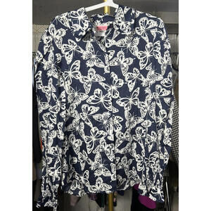 NWOT Kate Spade Butterfly Women Shirt Size 8 Button Up